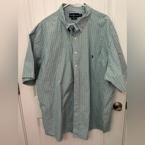 Ralph Lauren Men's Green Checkered Shirt button down 3X - E